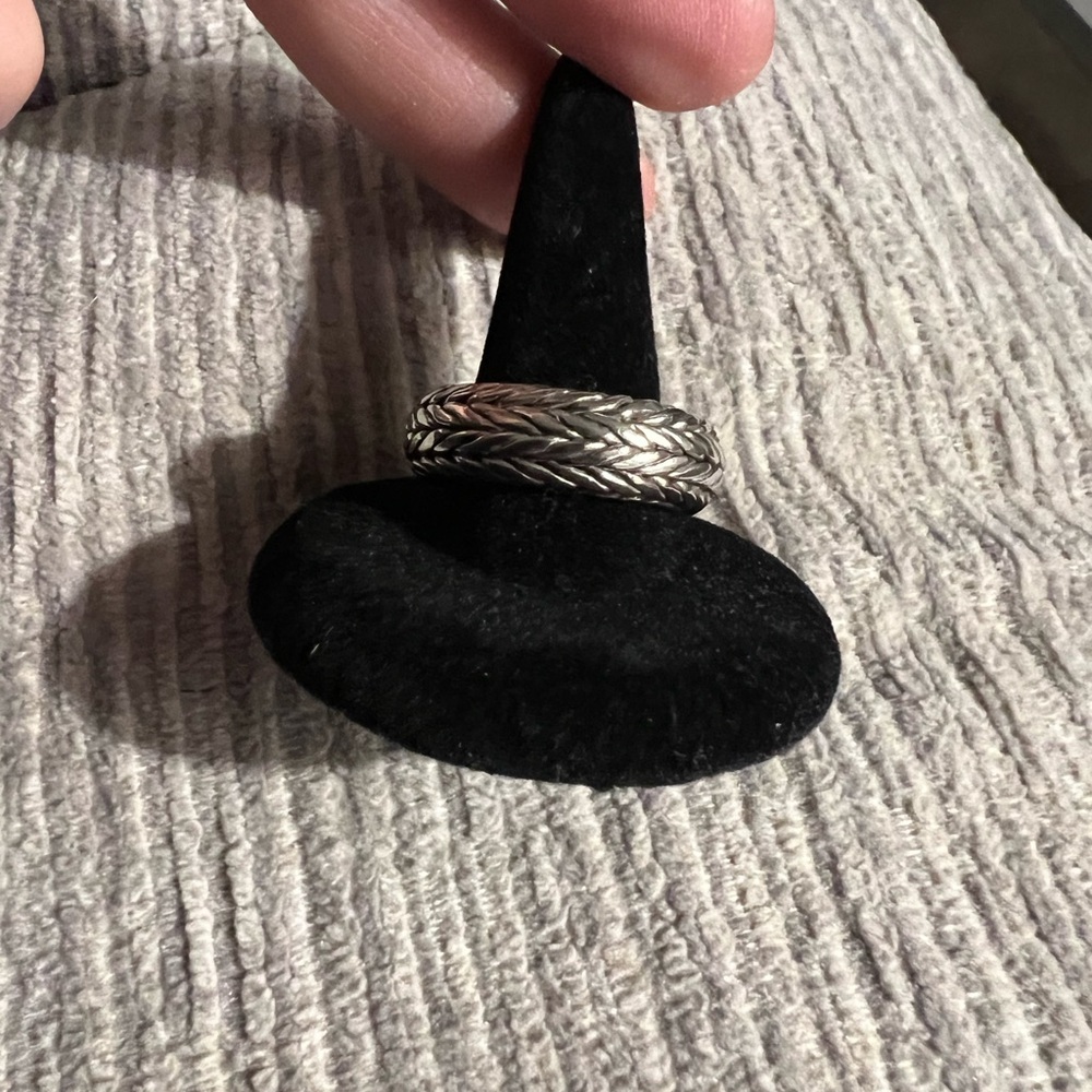 Sterling Silver Braided Ring. Size 7